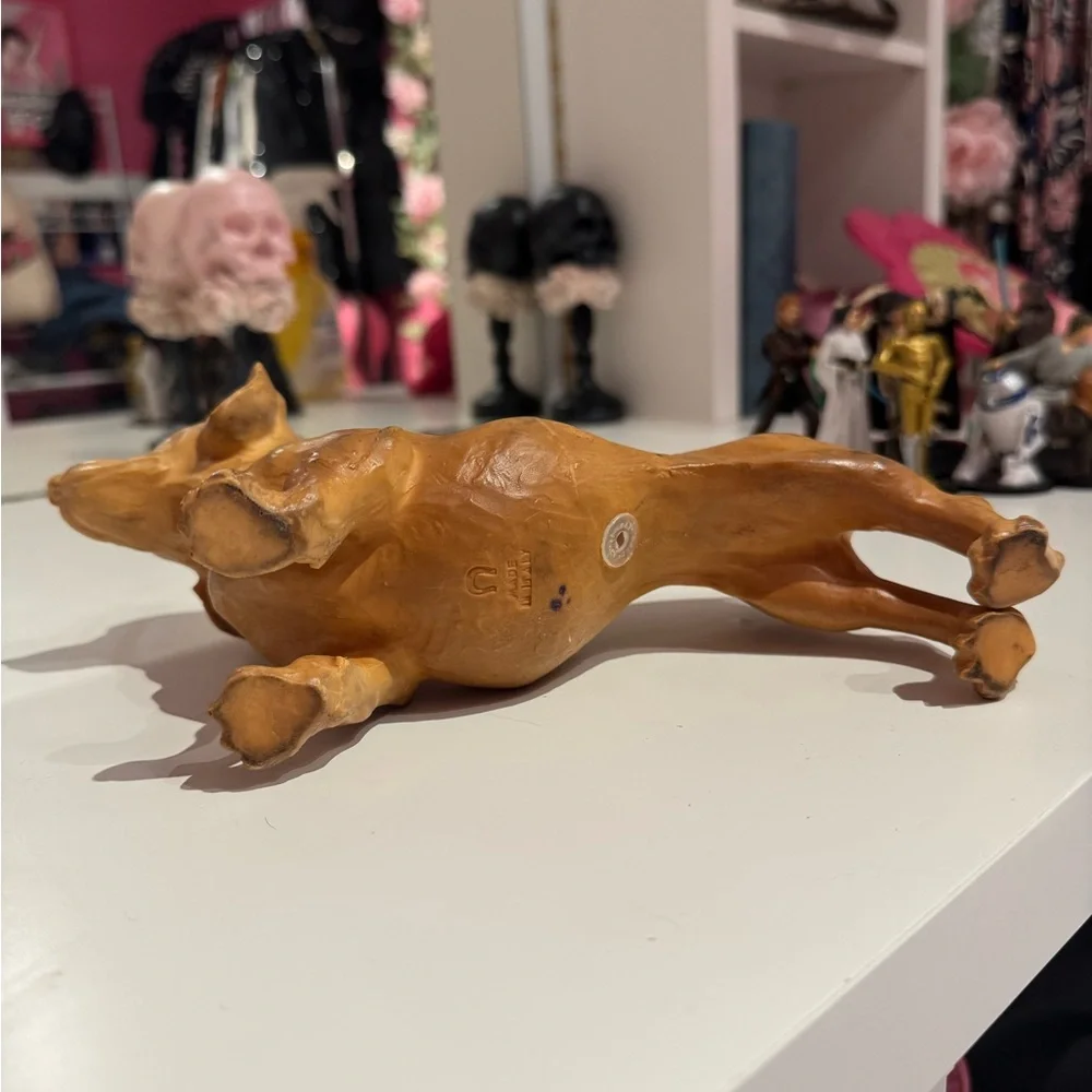 Antique Tan Dachshund Dog Squeaky Toy - Picture 5 of 7